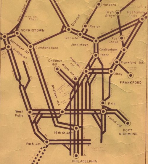 Map of the Reading Company in Philadelphia